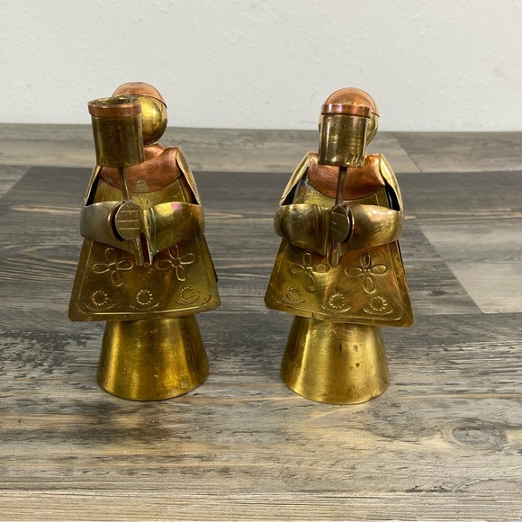 Vintage set of 2 made in Mexico copper and brass candle stick holders - Picture 1 of 11